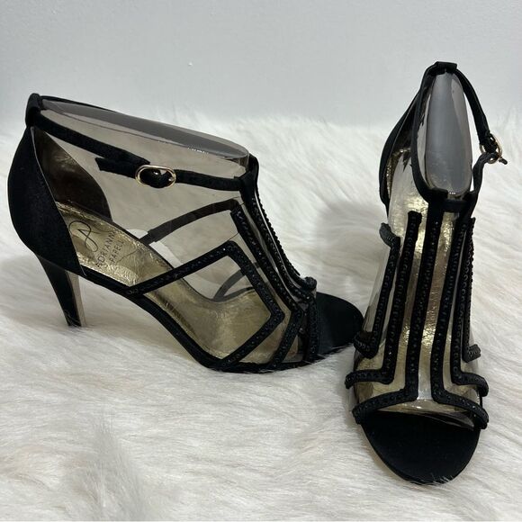 NIB Adrianna Papell Emilia Strappy Crystal Studded Heels -- 7.5M - Picture 4 of 12